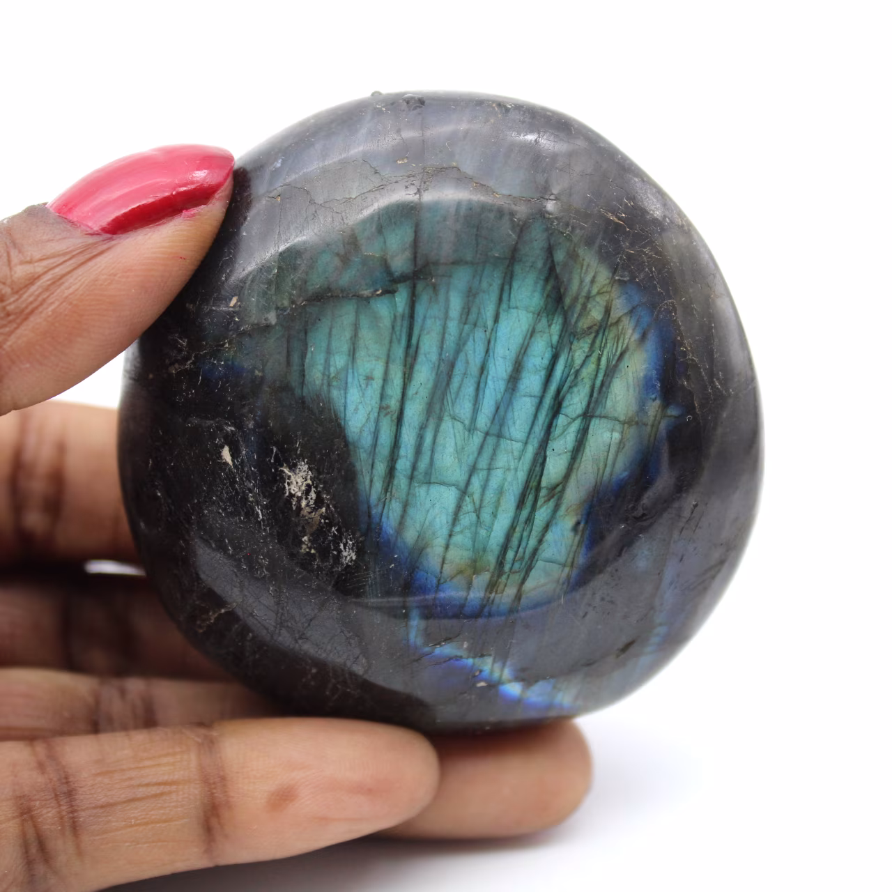 Labradorite rock pebble