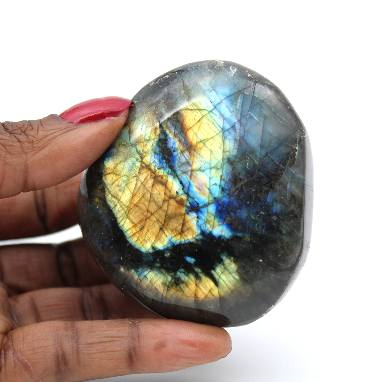 Labradorite rock pebble
