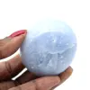 Blue calcite pebble - 0