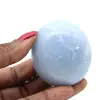 Blue calcite pebble - 1