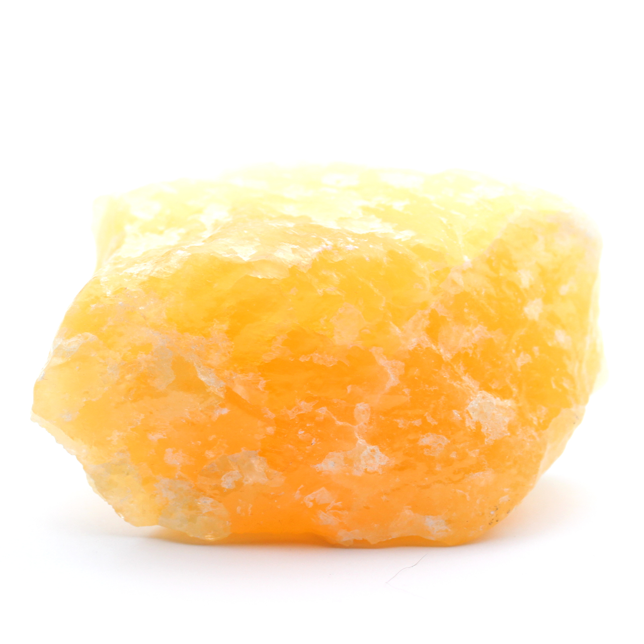Orange calcite rock