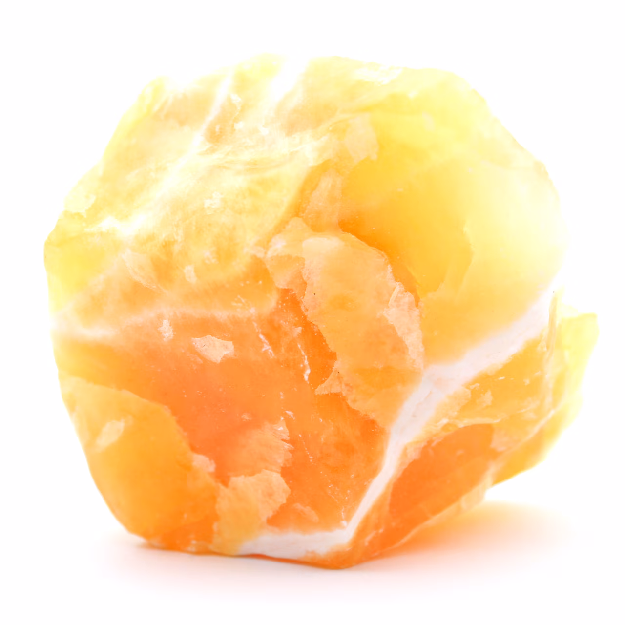 Orange calcite rock