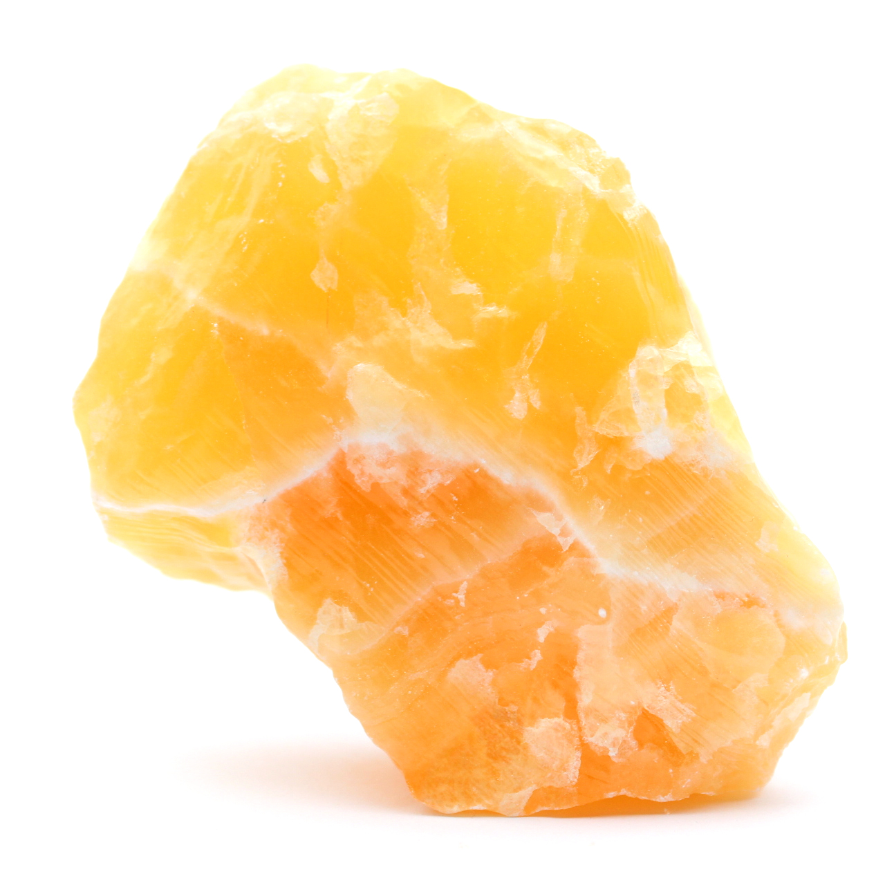 Raw orange calcite
