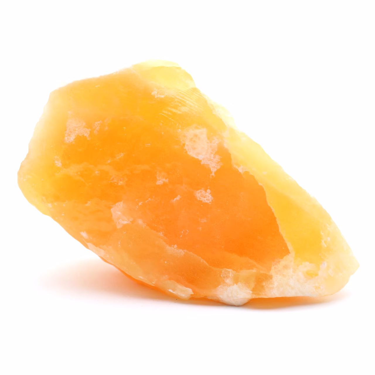 Orange calcite rock