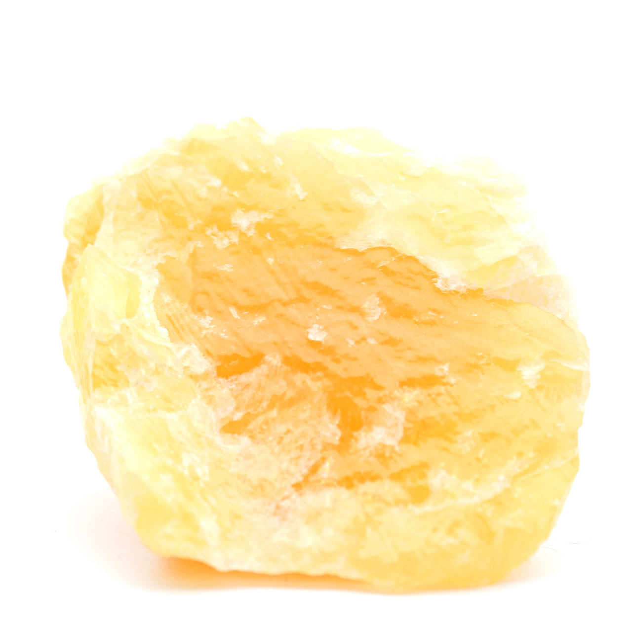 Orange calcite rock