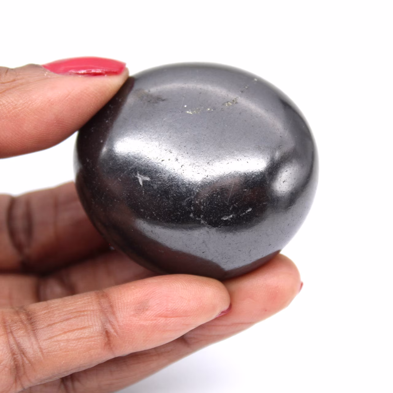 Polished shungite stone