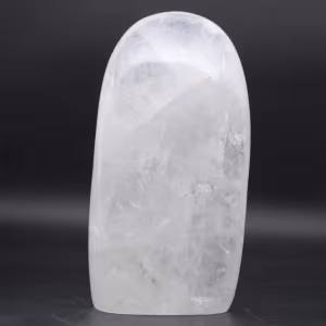 Free form of polished rock crystal