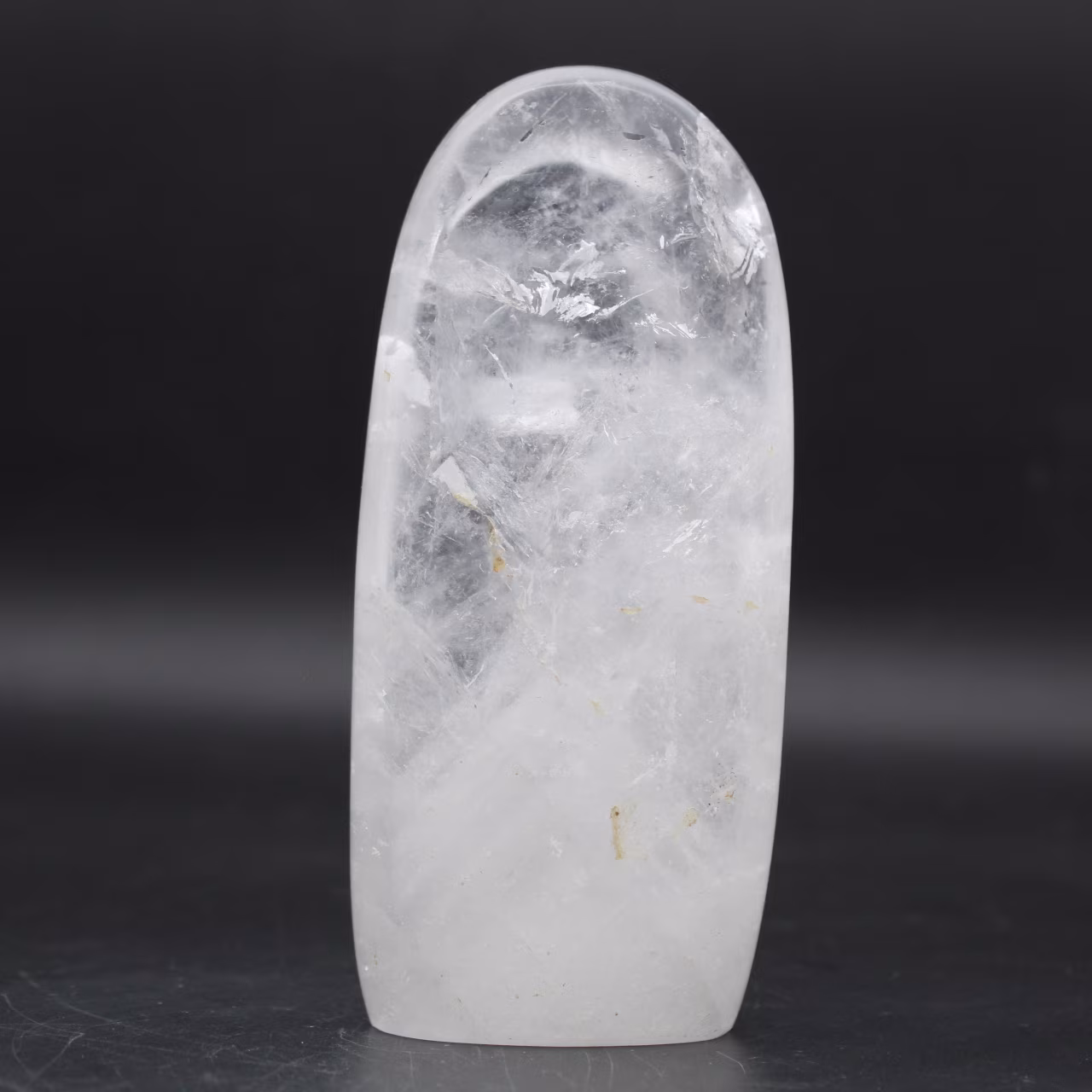 Decorative polished rock crystal