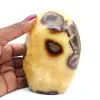 Polished septaria stone from madagascar - 0
