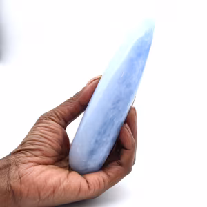 Blue calcite staff