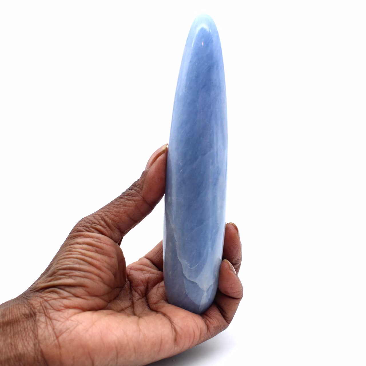 Blue calcite stick