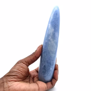 Blue calcite staff