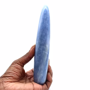 Blue calcite staff