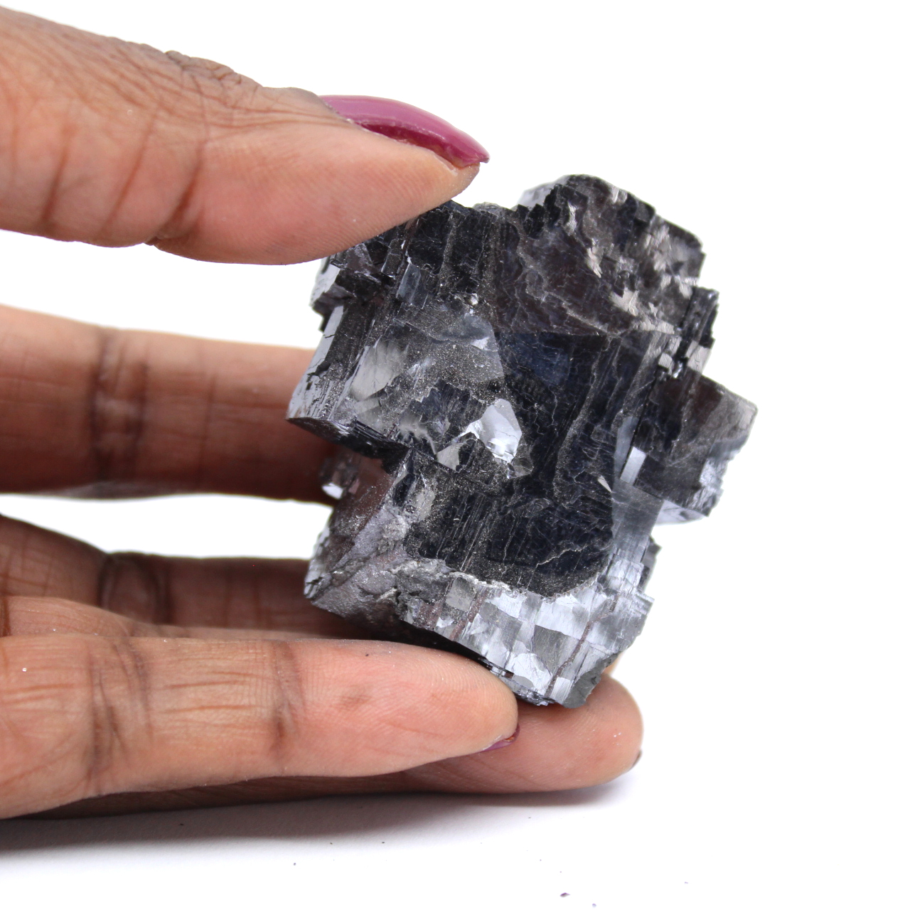 Raw galena crystallization