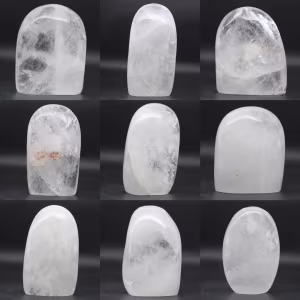 Polished rock crystal from madagascar