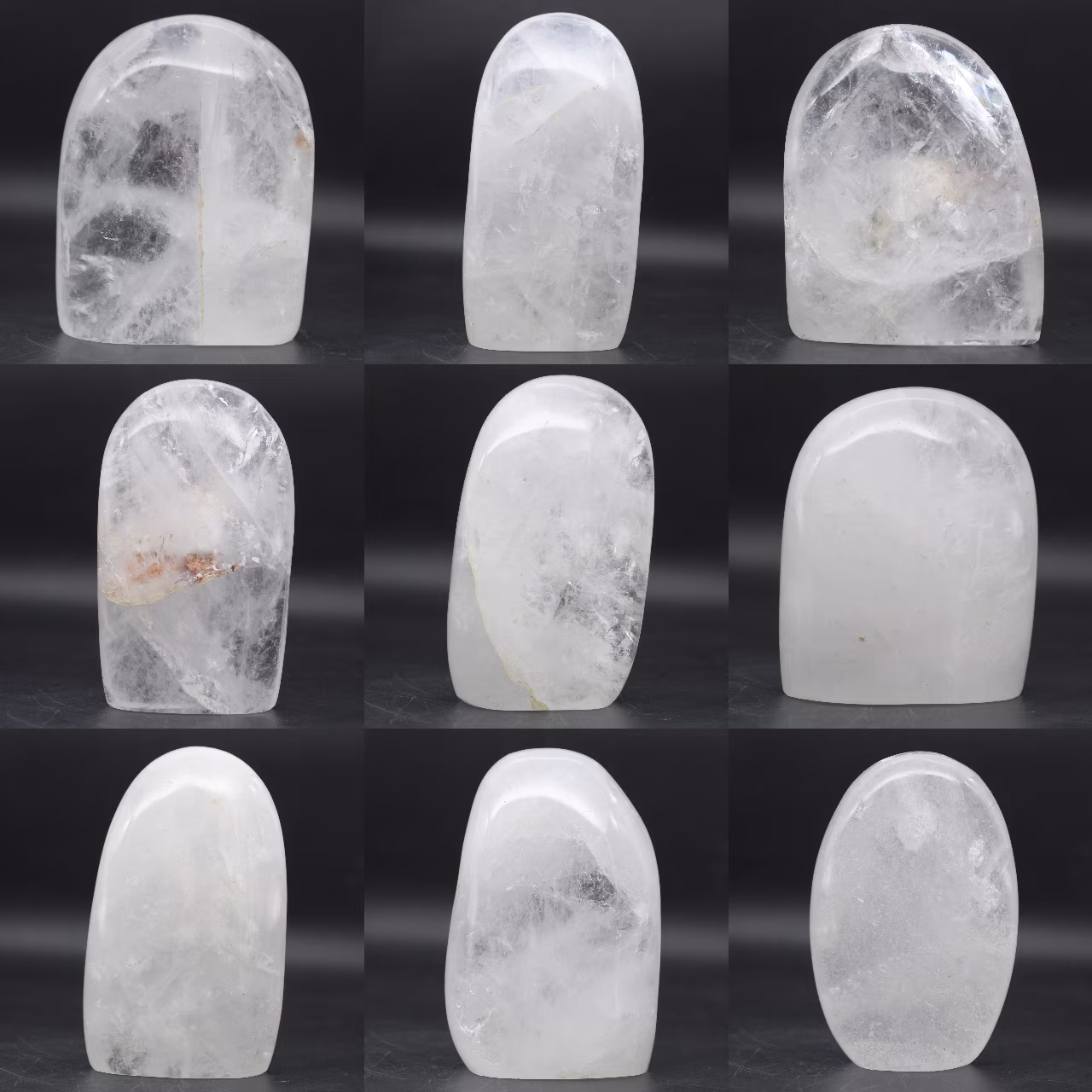 Polished rock crystal from madagascar