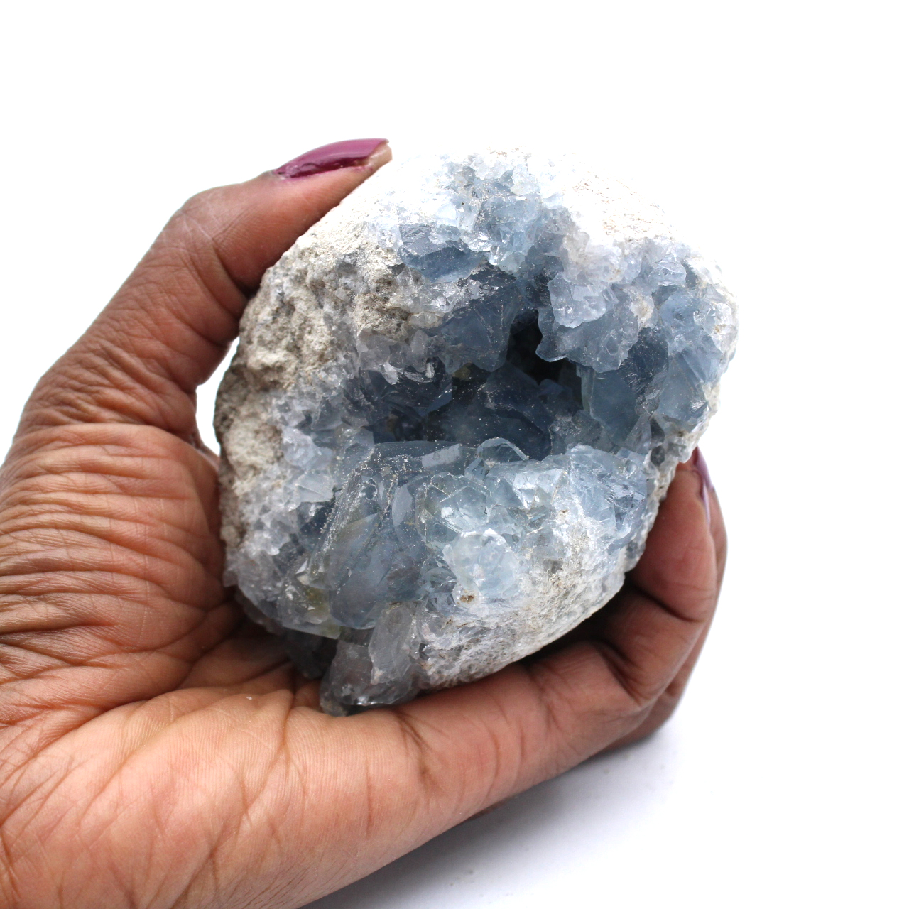 Celestite from Madagascar crystallized