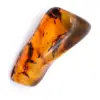 Yellow amber pebble - 0