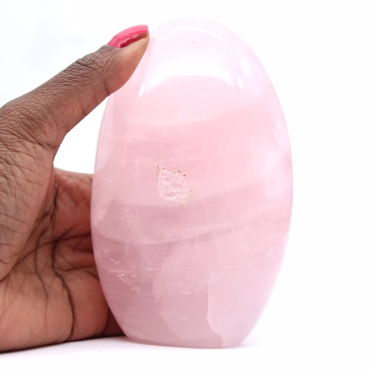 Free form rose quartz