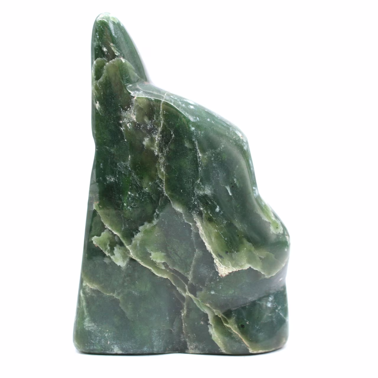 Nephrite jade rock polished