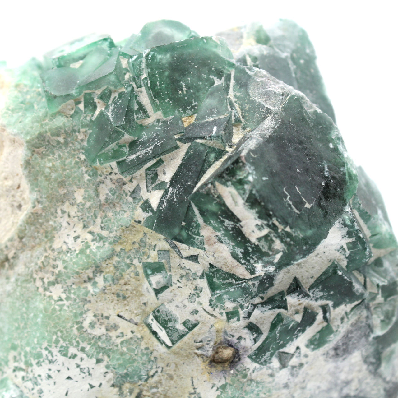Green fluorite cubes on gangue Madagascar 16cm 199€