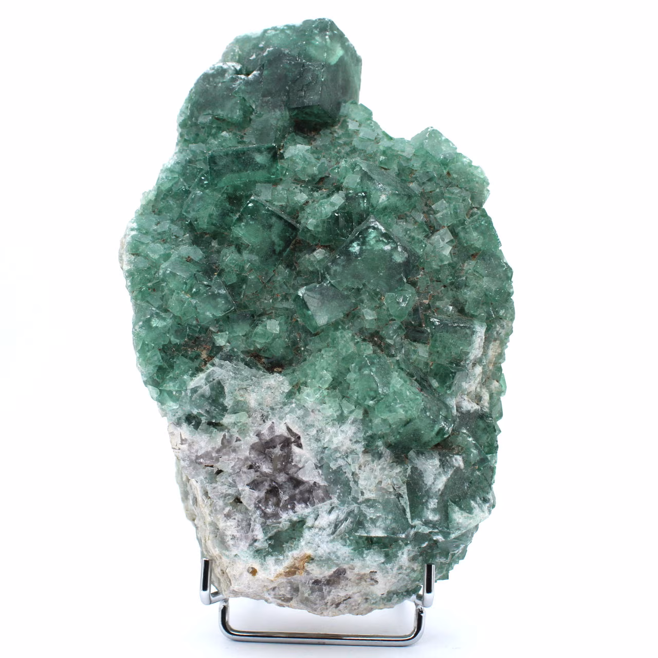 Raw natural fluorite in green crystals