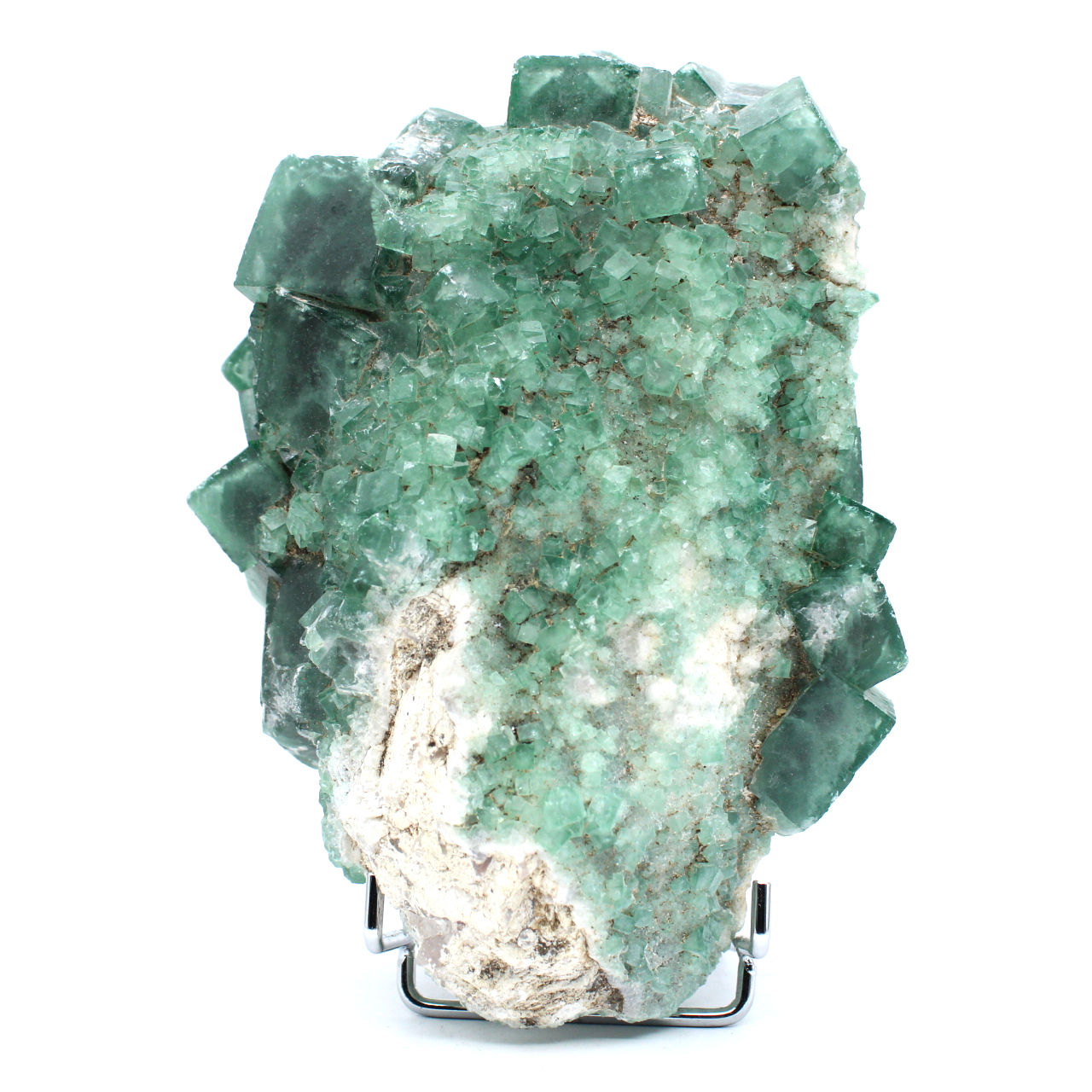 Raw fluorite crystals on gangue