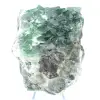 Cubic fluorite crystals on gangue - 0