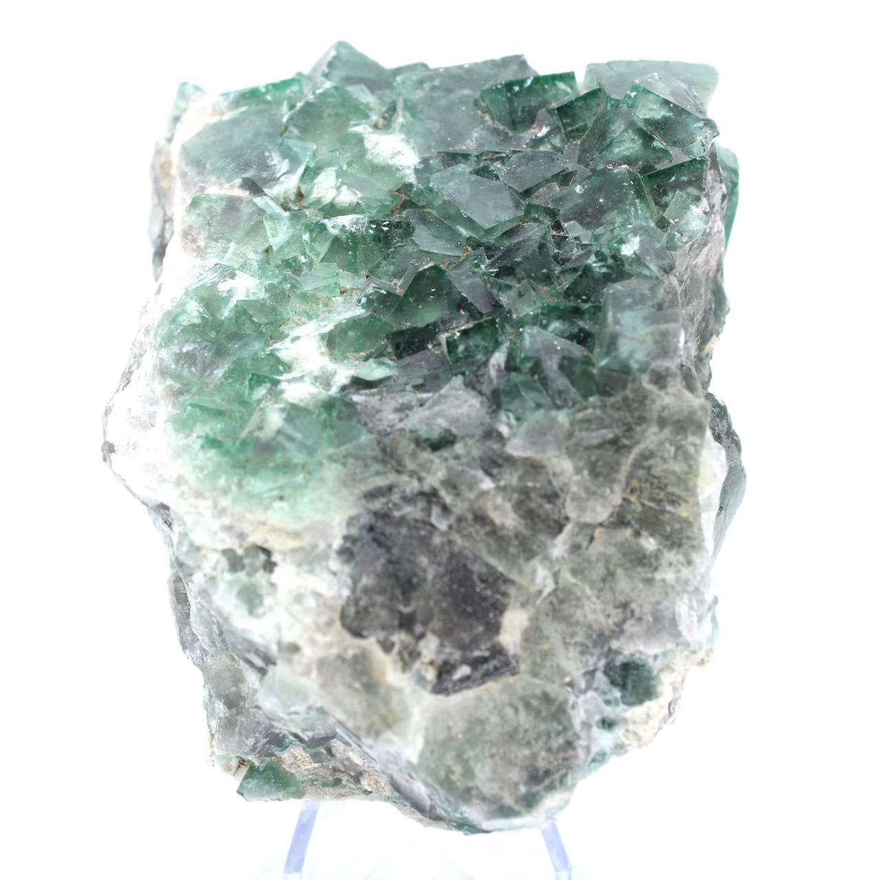 Cubic fluorite crystals on gangue