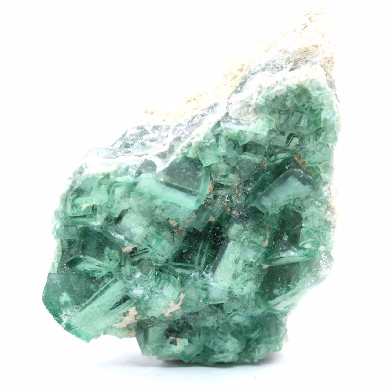 Raw natural fluorite on gangue