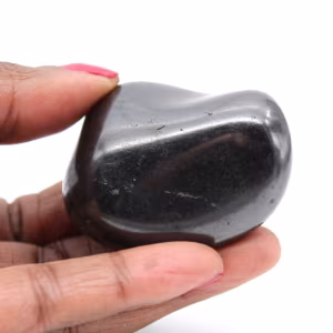 Polished natural shungite