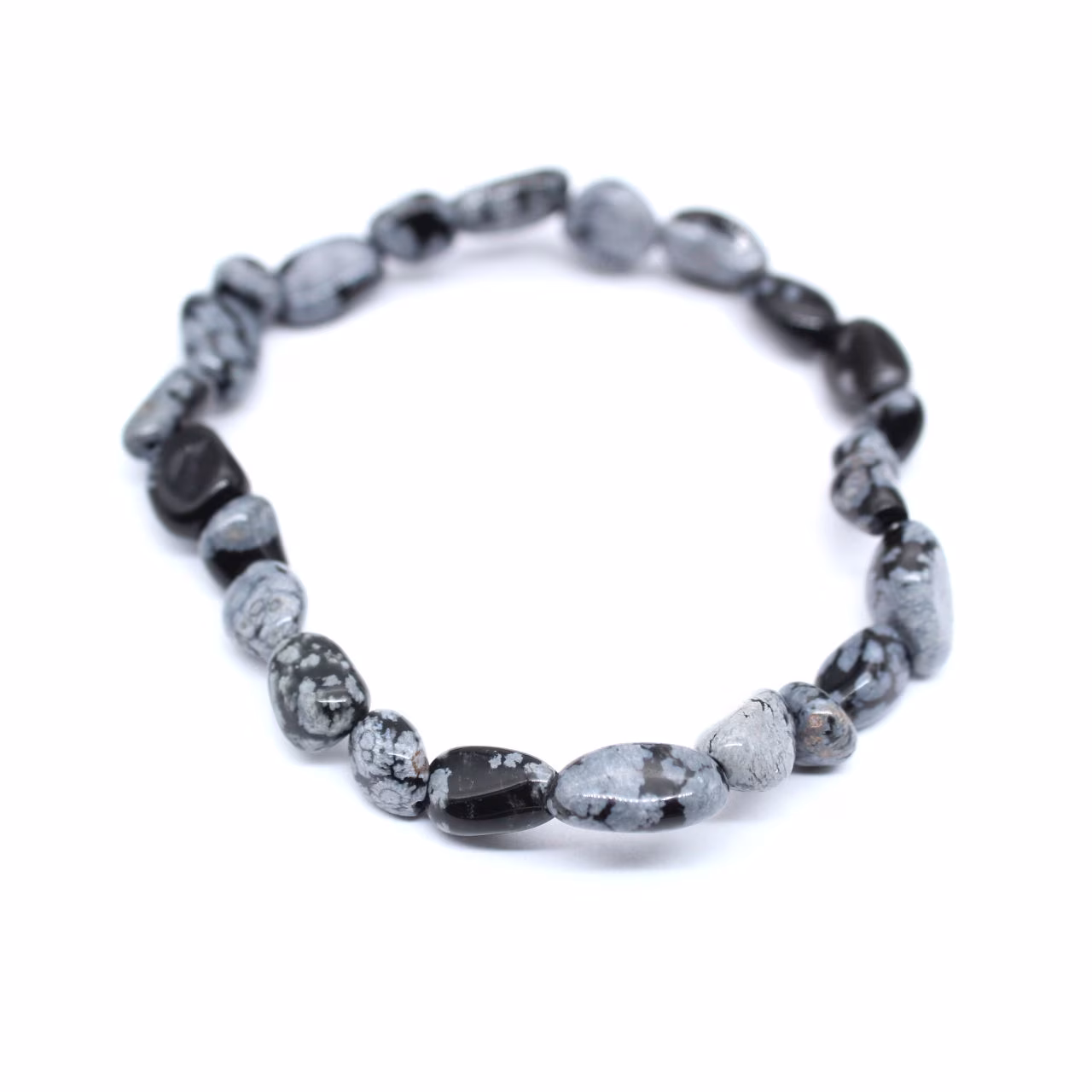 Snow obsidian bracelet