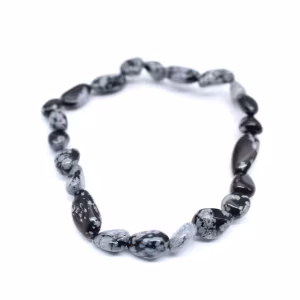 Snow obsidian bracelet