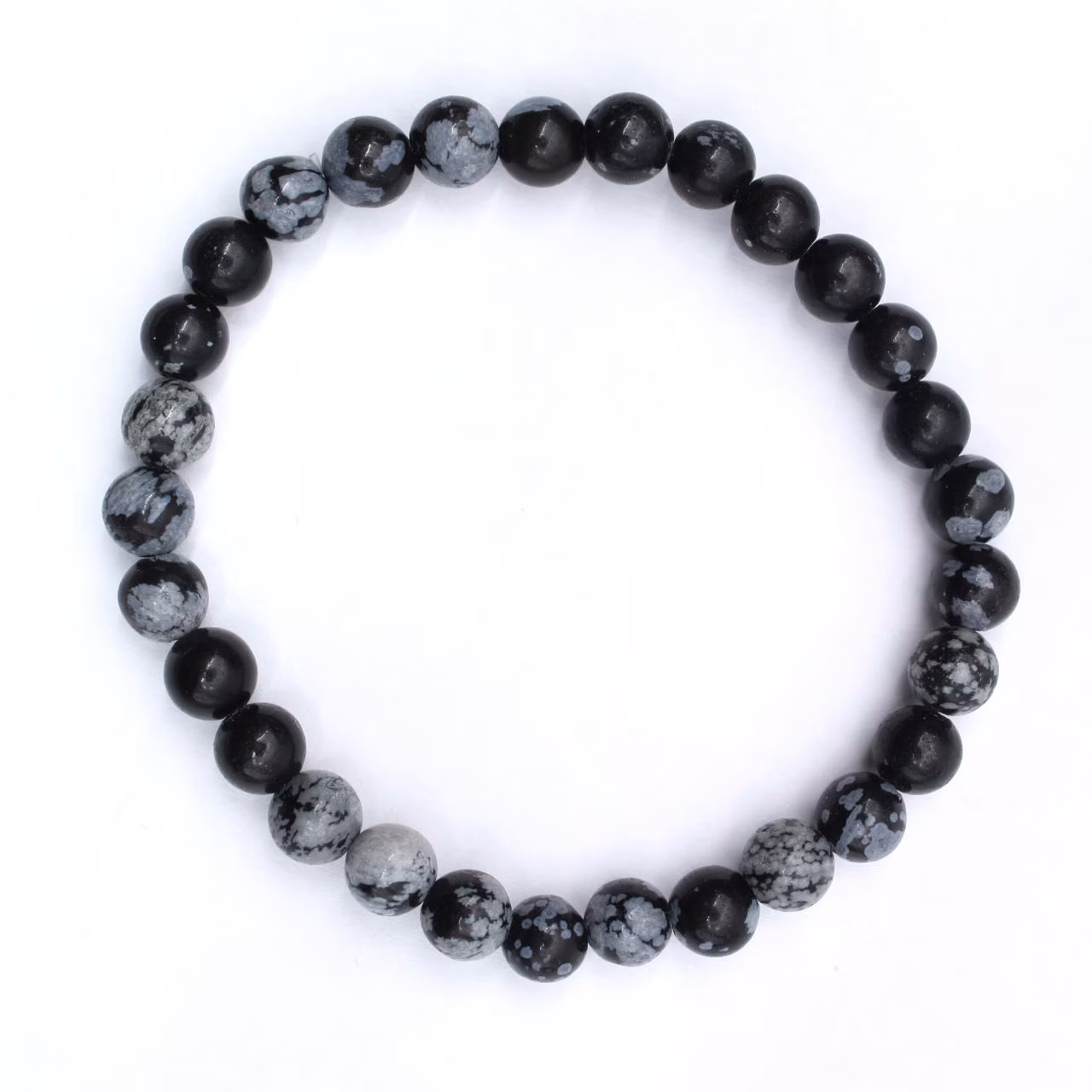 Snow obsidian bracelet