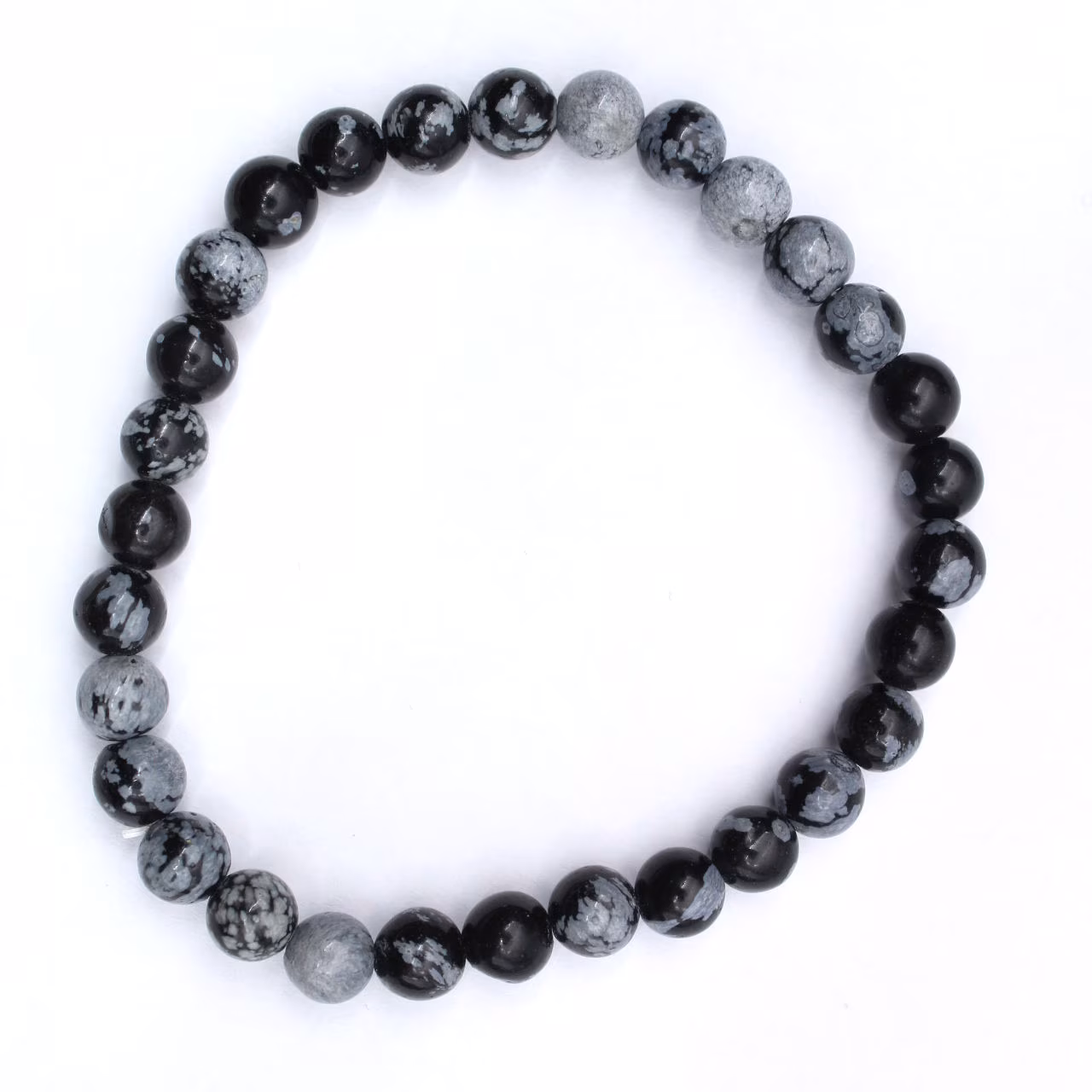 Snow obsidian bracelet