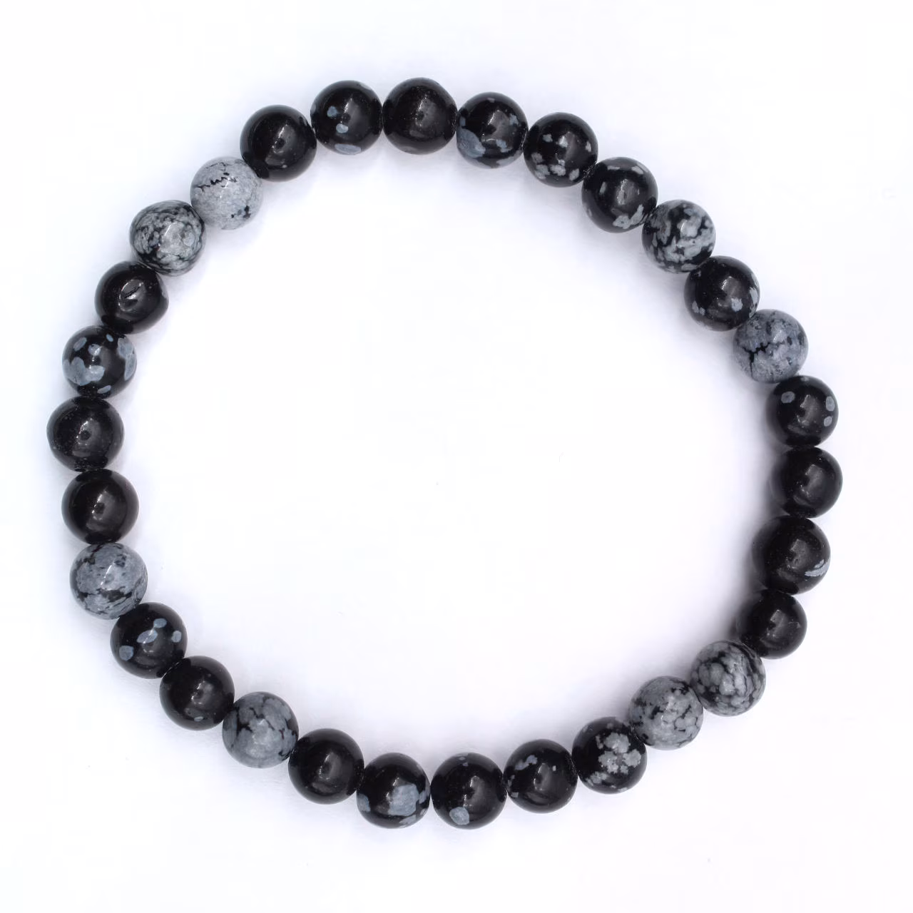 Snow obsidian bracelet