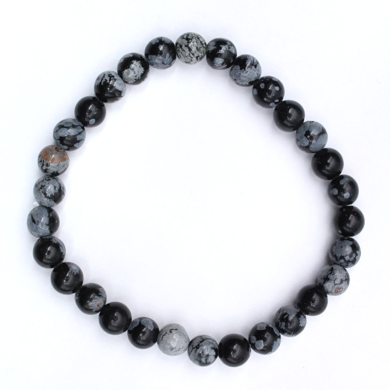Snow obsidian bracelet