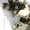 Large pyrite crystals with calcite - 6