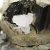 Large pyrite crystals with calcite - 9