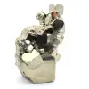 Large pyrite cubes with quartz crystals - 3