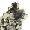 Large pyrite cubes with quartz crystals - 6