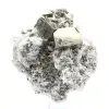 Pyrite on matrix with calcite and quartz - 1