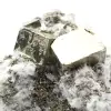 Pyrite on matrix with calcite and quartz - 5