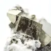 Pyrite on matrix with calcite and quartz - 7