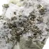 Pyrite on matrix with calcite and quartz - 6
