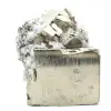 Large pyrite cube with quartz crystals - 0