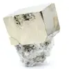 Large pyrite cube with quartz calcite - 0