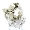 Pyrite on matrix with quartz crystals - 0