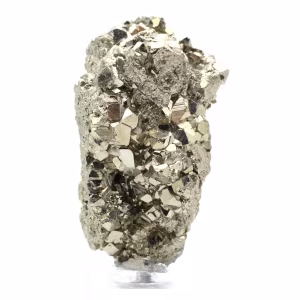Peruvian crystallized pyrite on base