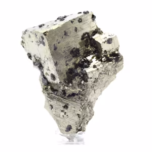 Natural pyrite on base